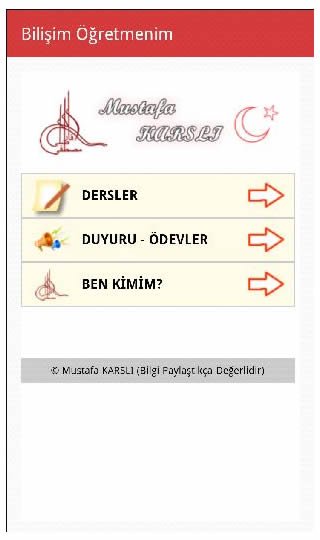 Bilişim Öğretmenim android programı