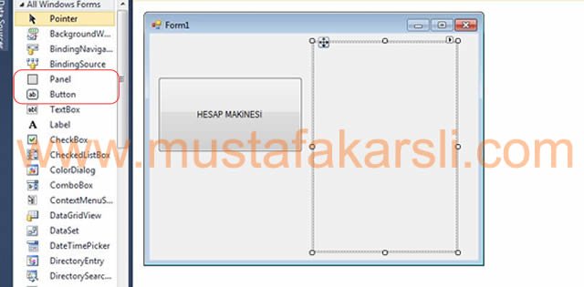 C Sharp Buton ve Panel Ekleme