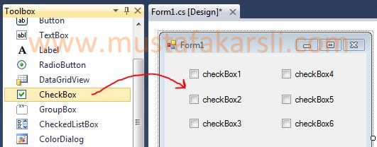 checkbox ekleme