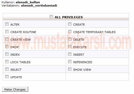 Mysql Veritabanı ile Kullanıcı İlişki Ekleme