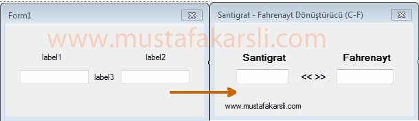 Santigrat - Fahrenayt Form Ekranı