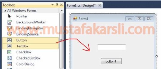 C Sharp TextBox ve Button