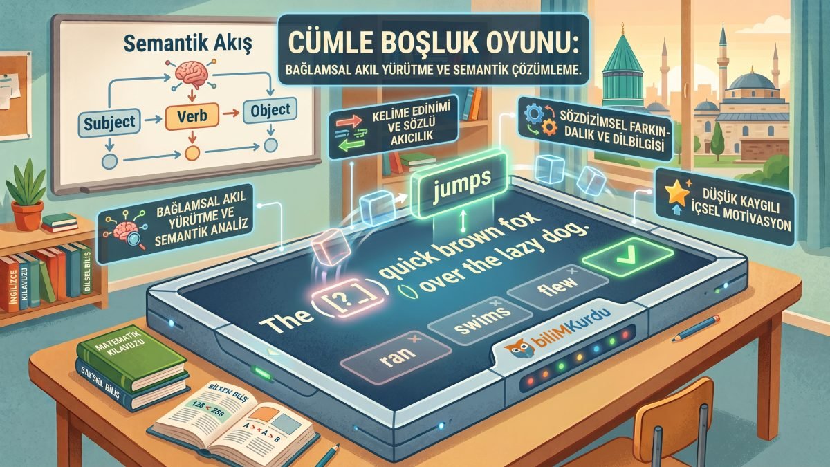 İngilizce Cümlede Boşluk Doldurma Oyunu